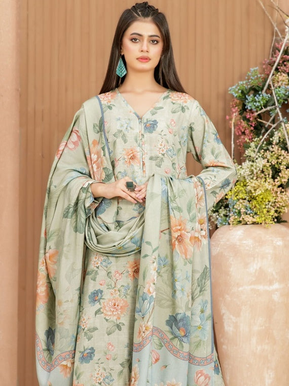 Anzish Fancy Embroidered  Leather Peach Collection By Tawakkal (D-4832)