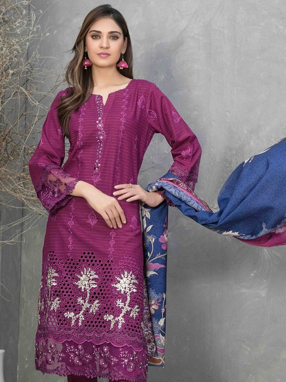 Dimah By Tawakkal Semi-Stitched Zari Khaddar Collection 2024 (D-1163)