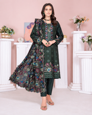Riaz Arts Kamyar Luxury Winter Embroidered Wool Touch Peach Suit