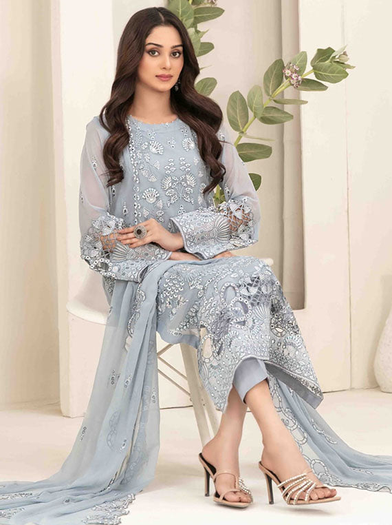 Setareh By Tawakkal Semi-Stitched Crinkle Chiffon Collection 2025 (D-5630)