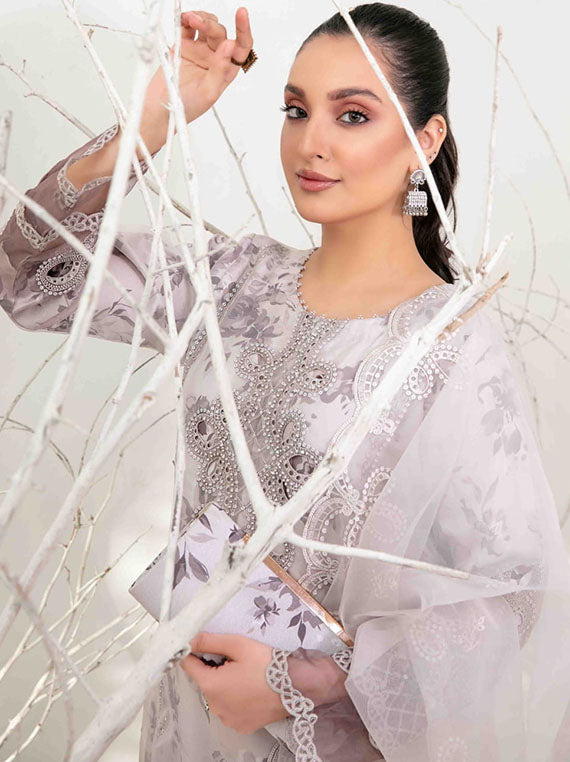 Yasna By Tawakkal Semi-Stitched Organza Collection 2025 (D-4031)