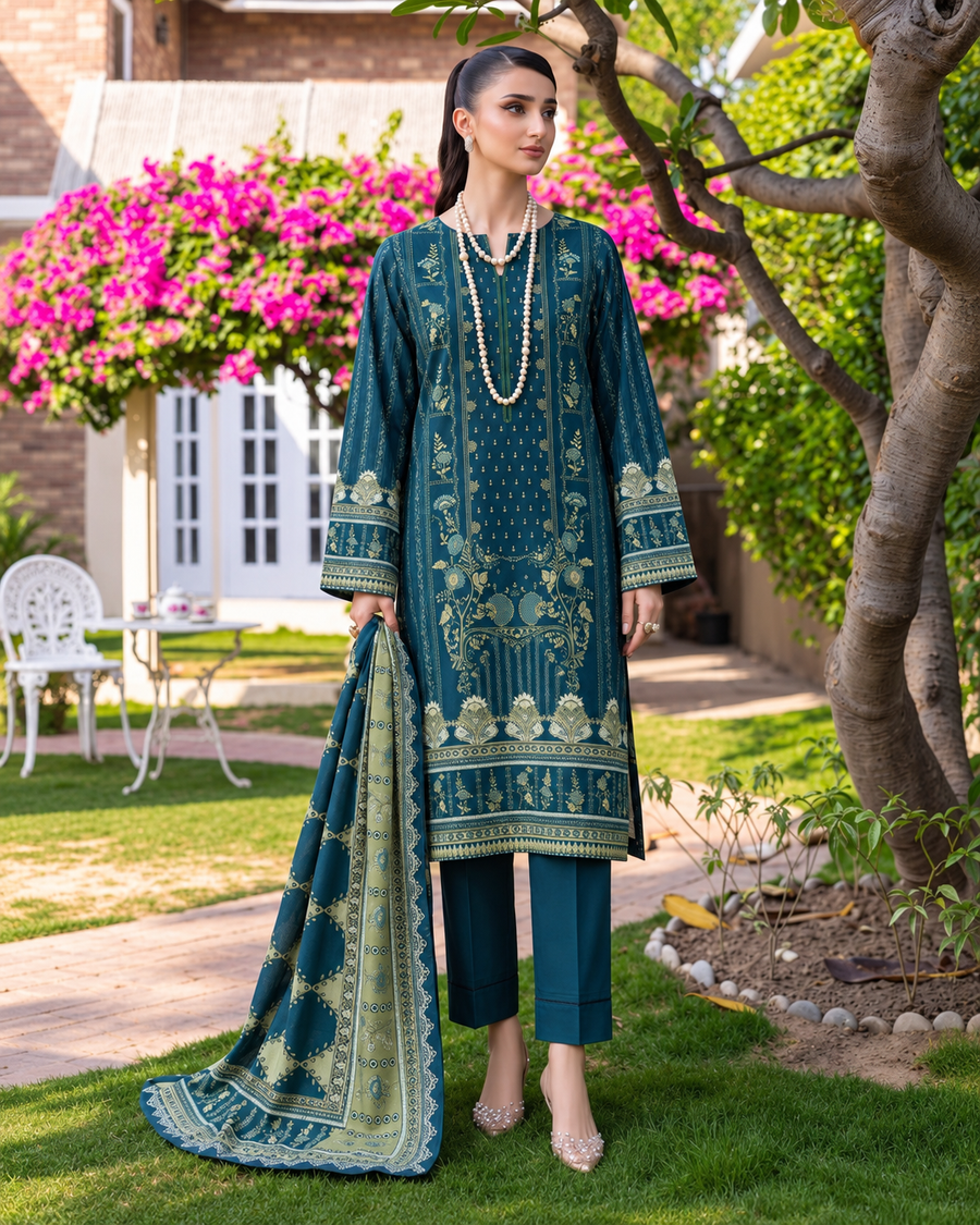 Rang By Motifz Digital Premium Printed Linen Suit with Linen Dupatta