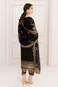 Embroidered Raw Silk & Velvet 9-Piece Unstitched Suit With Organza Patches, Embroidered Net Dupatta & Raw Silk Trousers