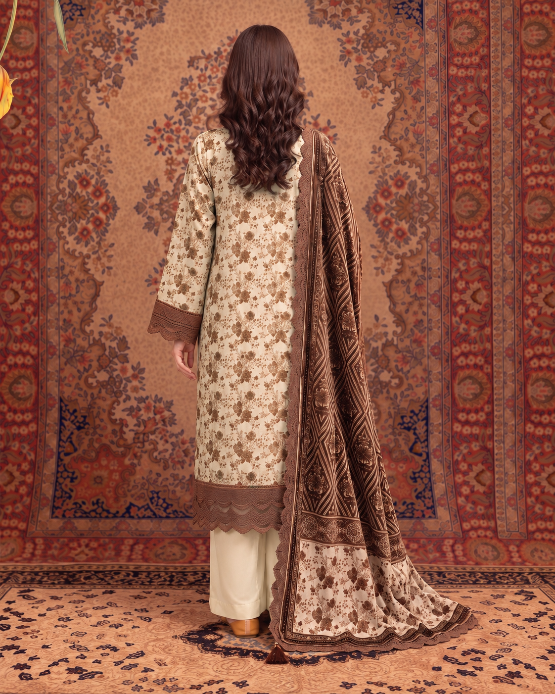 Riaz Arts Mahees Luxury Winter Digital Printed Velvet Suit
