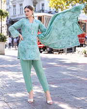 Alzohaib DHAGAKARI Digital Printed Embroidered 3 Piece Lawn Suit