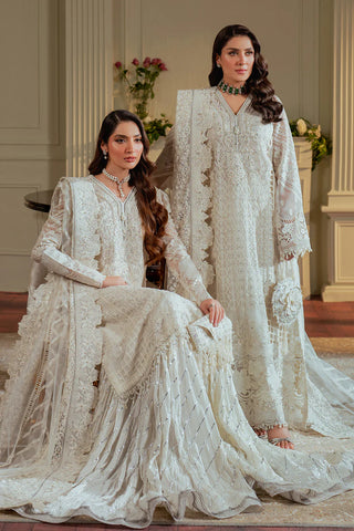 Luxury 11-Piece Embroidered Chiffon & Silk Suit | Handcrafted Front Panel, Organza Dupatta & Embroidered Trouser Border | Premium Festive Wear