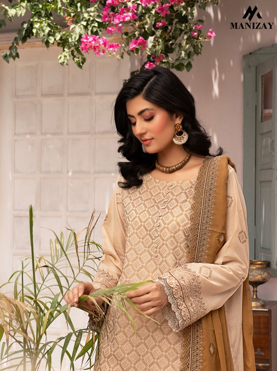 Gul Bano By Manizay Lawn Collection 2025 (M-03)