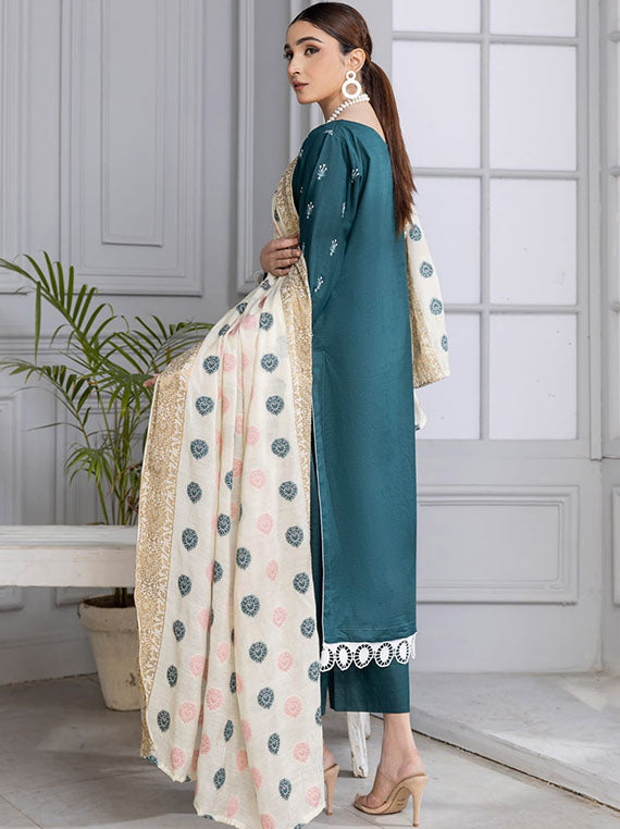 Eid Rang By Sidra Aleem Luxury Embroidered Lawn Collection 2025 (Design-03)