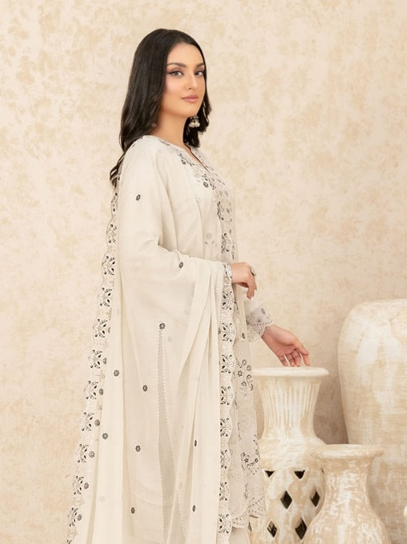 Noemi 3 Piece Un-Stitched Collection By Tawakkal Fabrics (D-4178)