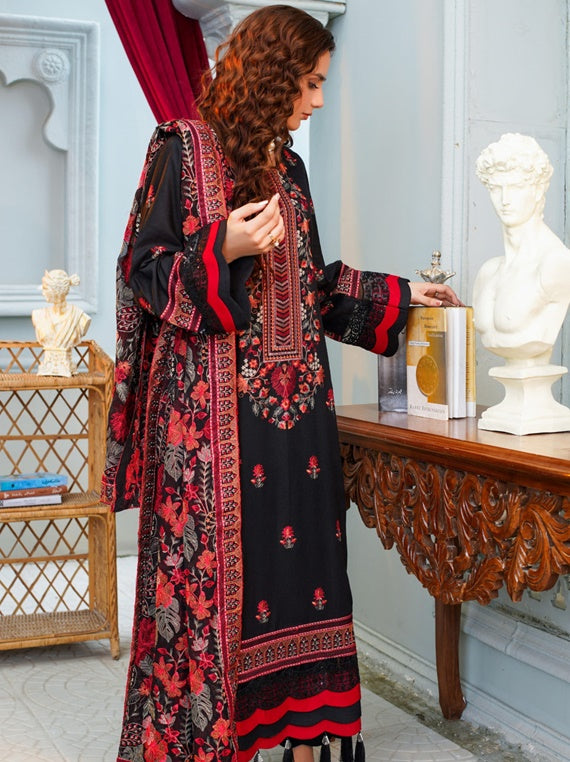 Dastan-e-Noori By 𝑴𝑨𝑵𝑰𝒁𝑨𝒀  Embroidered Karandi Collection (Design-03)