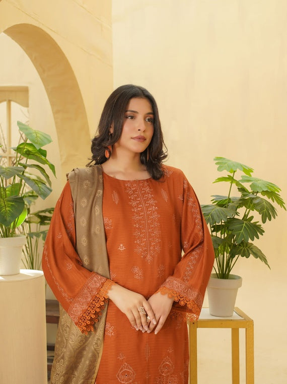 KISHORE KA ANDAZ Embroidered Dhanak Collection by Manizay (D-03)