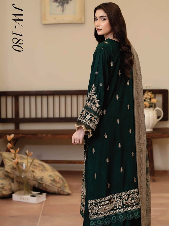 Enzah By Johra Embroidered Fancy Peach Leather Collection (D-05)