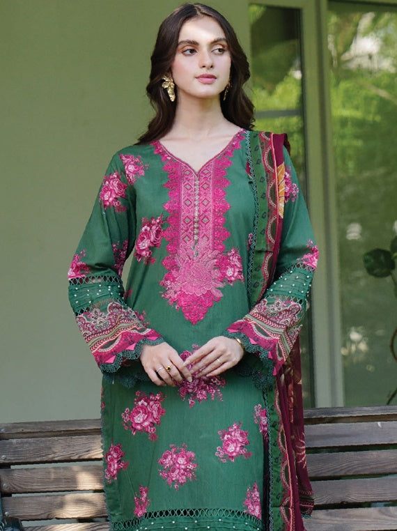 Meerak Summer wine Lawn Collection 2025 (Gardenia)