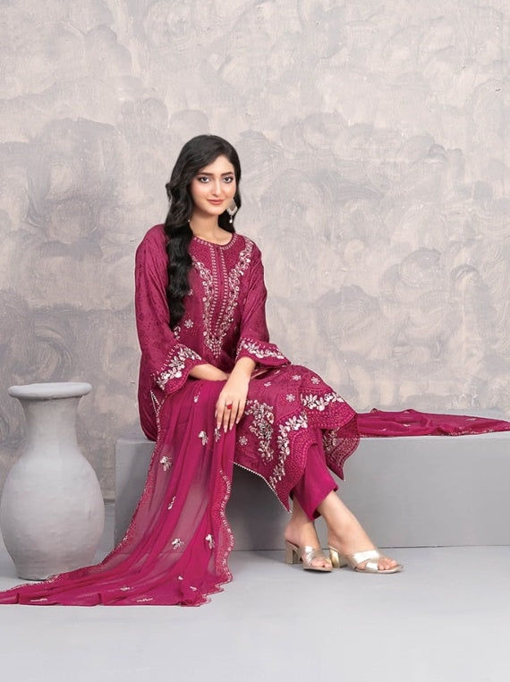 NAFYSSAH Embroidered Viscose Collection By Tawakkal (D-4561)