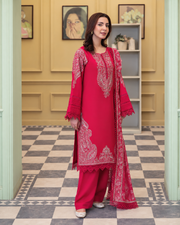 Sehrish by Johra Luxury Embroidered Winter Suit with Embroidered Shawl
