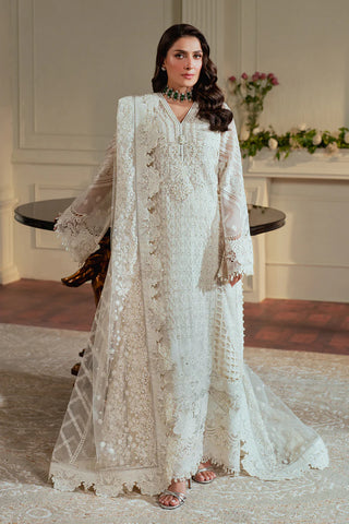 Luxury 11-Piece Embroidered Chiffon & Silk Suit | Handcrafted Front Panel, Organza Dupatta & Embroidered Trouser Border | Premium Festive Wear