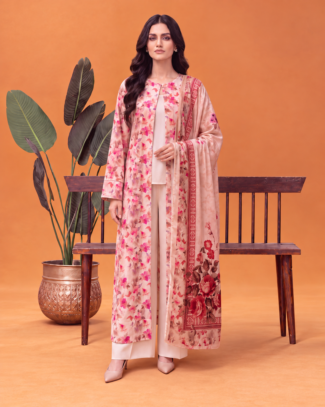 Riaz Arts Mahees Luxury Winter Digital Printed Velvet Suit