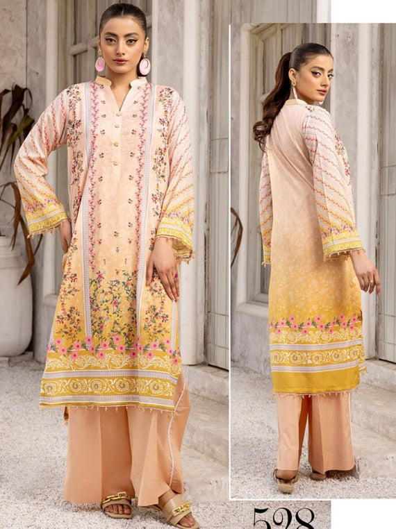 Shaista 2Pc Printed Lawn Collection 2024 Vol-03 (D-528)