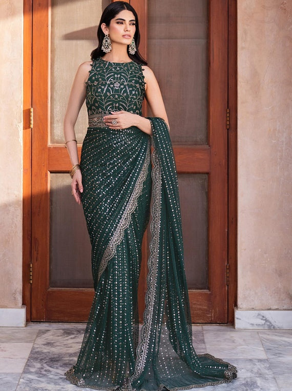 Sahiba By Zarif Net Collection 2025 (UNST-SBA-05 KERAN)