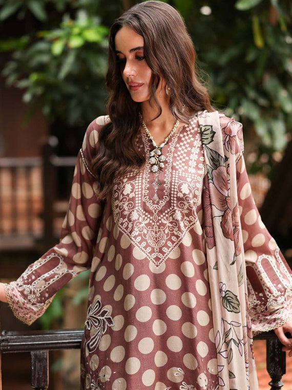 Daily delight by Nurèh Embroidered slub linen viscose collection (DD-20)