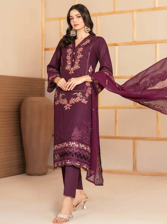 MAHANI Semi-Stitched Embroidered Viscose Collection by Tawakkal (D-4314)