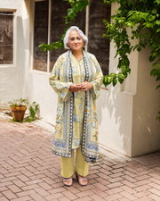 Gul Ahmed Printed Linen 3 Piece Unstitched Suit with Printed Dupatta