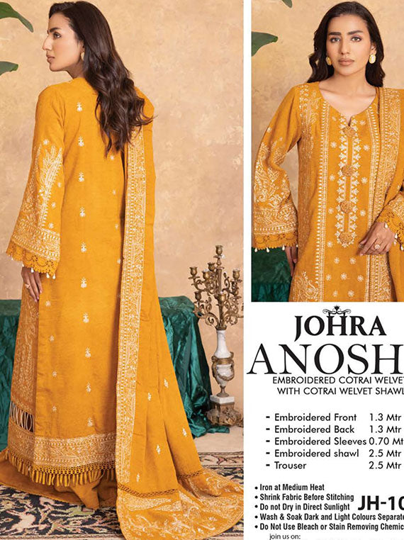 Anosha By Johra Cotrai Velvet Collection 2024 (JH-1053)