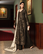 Riaz Arts Exclusive by Nurèh Embroidered Marina Suit with Embroidered Wool Shawl