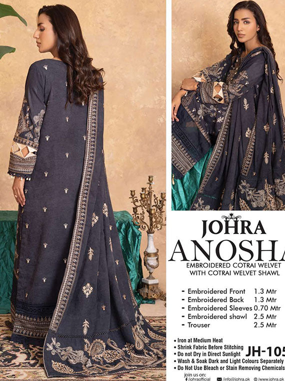 Anosha By Johra Cotrai Velvet Collection 2024 (JH-1056)