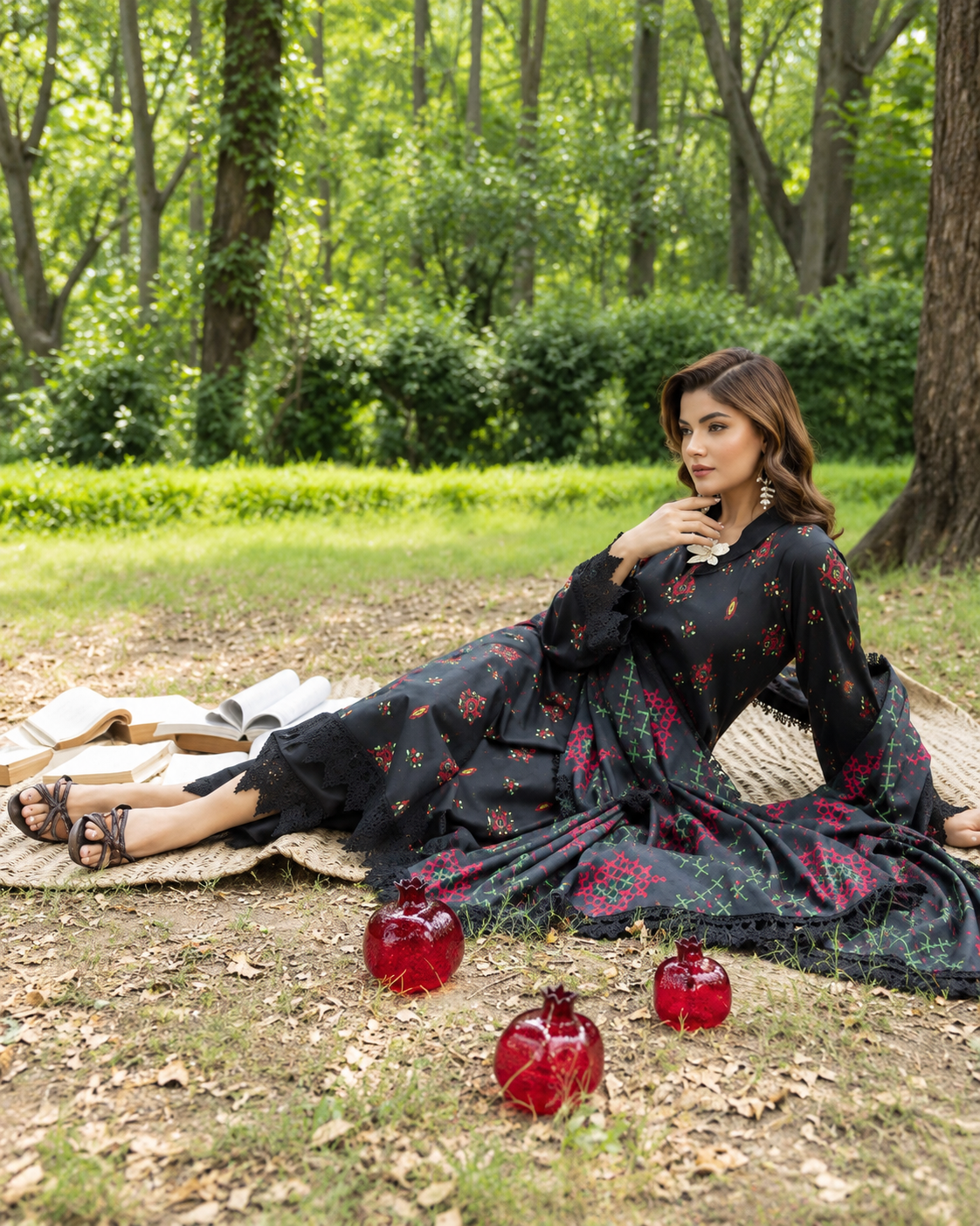 Alzohaib Colors Khaddar Digital Printed 3 Piece Suit