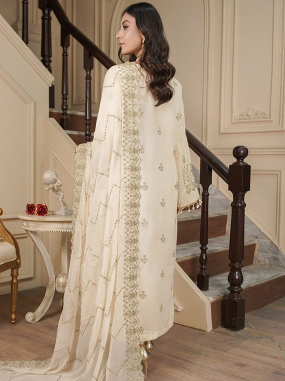 GULFAM Premium Embroidered Karandi Collection by Manizay (D-05)