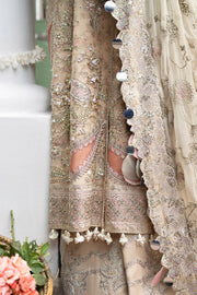 Luxury Embroidered Printed Chiffon Formal Suit with Hand Embellishments