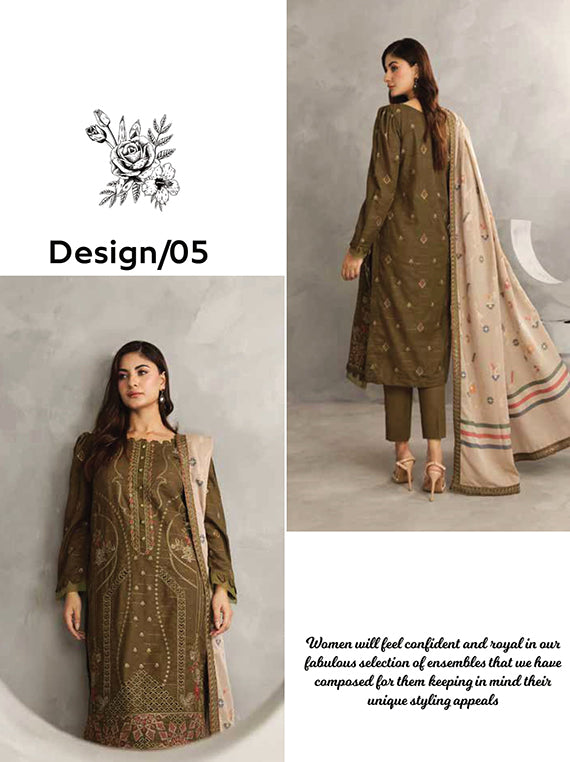 Alif Khaddar Collection 2024 Vol-57 (Design-05)