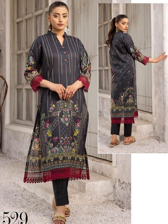 Shaista 2Pc Printed Lawn Collection 2024 Vol-03 (D-529)