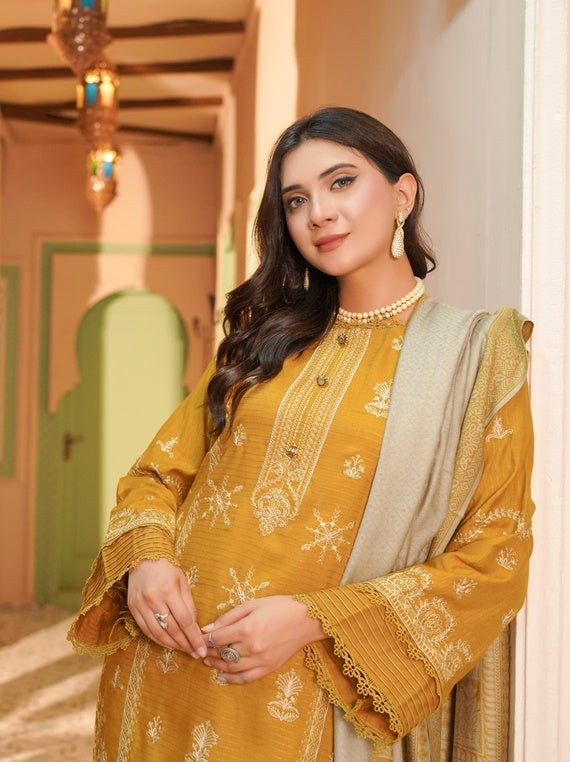 Sehar Bano by Manizay embroidered Dhanak collection 2025 (D-05)