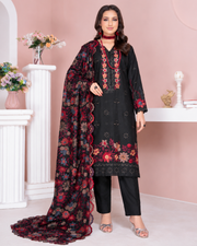 Riaz Arts Kamyar Luxury Winter Embroidered Wool Touch Peach Suit