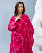 Zarnish by Johra Luxury Embroidered Winter Suit with Embroidered Wool Shawl