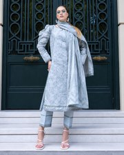 Alzohaib DHAGAKARI Digital Printed Embroidered 3 Piece Lawn Suit