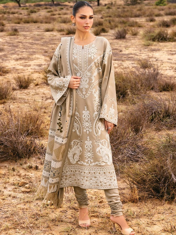 Pat Jhaar by Gul Ahmed Embroidered Pashmina Collection 2025 (AP52003)