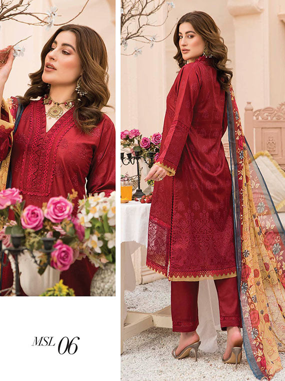 Munira Designer Stitched Eid Collection 2024 (MSL-06)