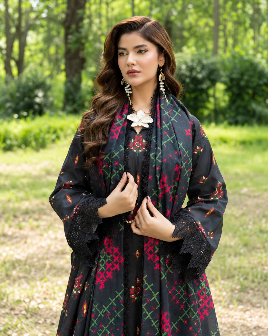 Alzohaib Colors Khaddar Digital Printed 3 Piece Suit
