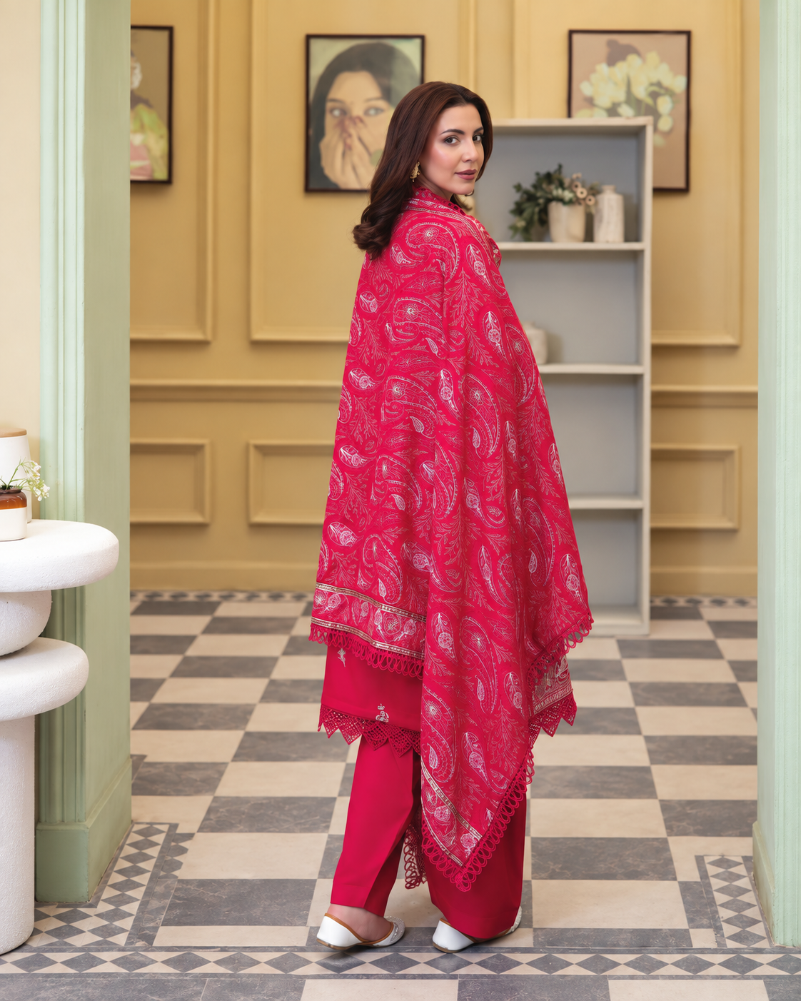 Sehrish by Johra Luxury Embroidered Winter Suit with Embroidered Shawl