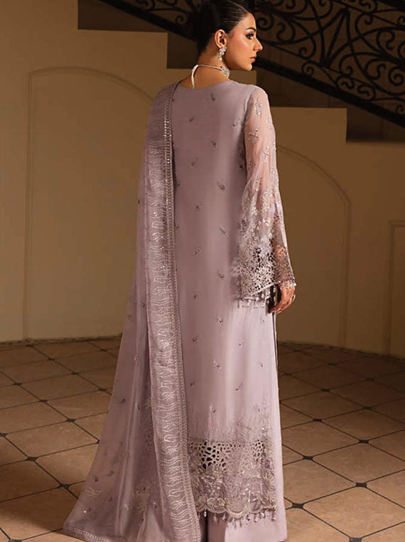 Aashnai By Lavish Luxury Chiffon Collection 2025 (ASH-07 Lilac Bliss)
