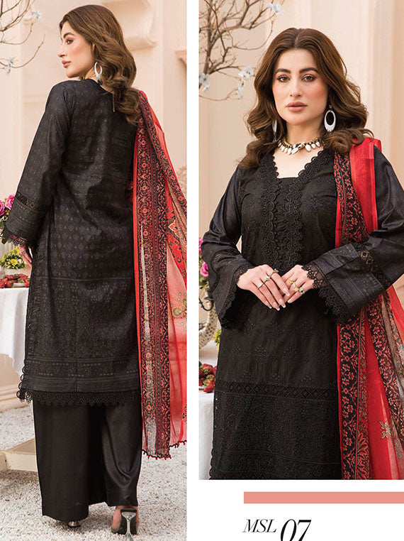 Munira Designer Stitched Eid Collection 2024 (MSL-07)
