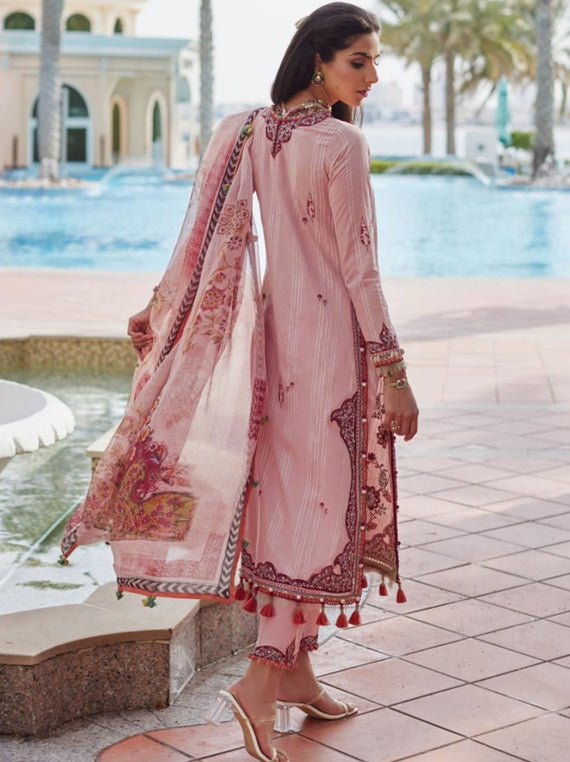 WES By Farah Talib Aziz Luxury Unstitched Lawn Collection 2025 (FTA-03)