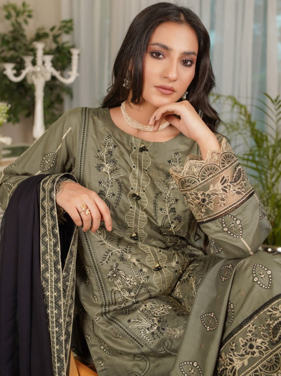 Manizay Sunehray Rang Premium Embroidered Viscos Collection (M-07)