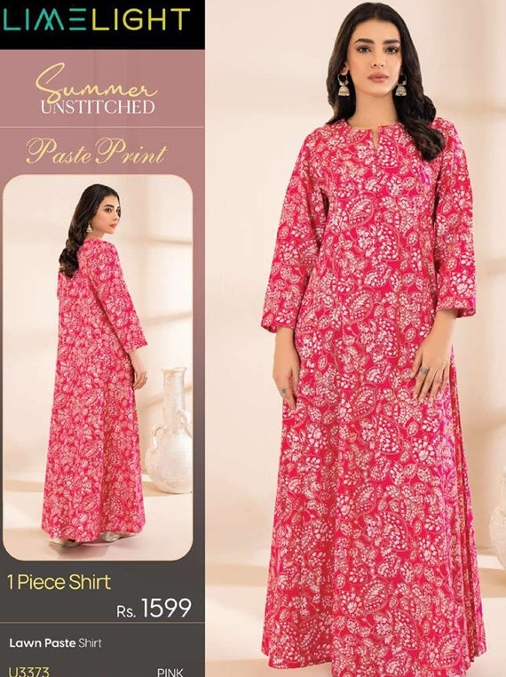 Limelight Printed Lawn Collection 2025 Vol-01 (U3373 Pink)