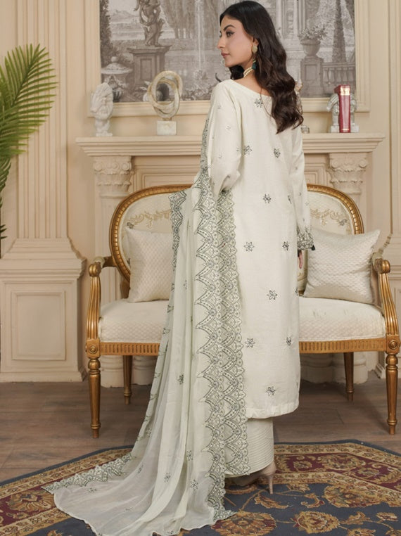 GULFAM Premium Embroidered Karandi Collection by Manizay (D-07)