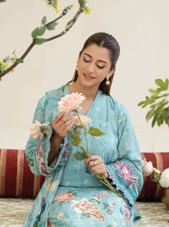 SHEHNEELA By Johra,  Embroidered Staple Slub Winter Collection (JW-273)