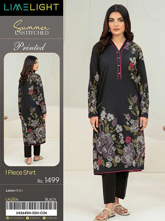 Limelight Printed Lawn Collection 2025 Vol-03 (U4264 Black)